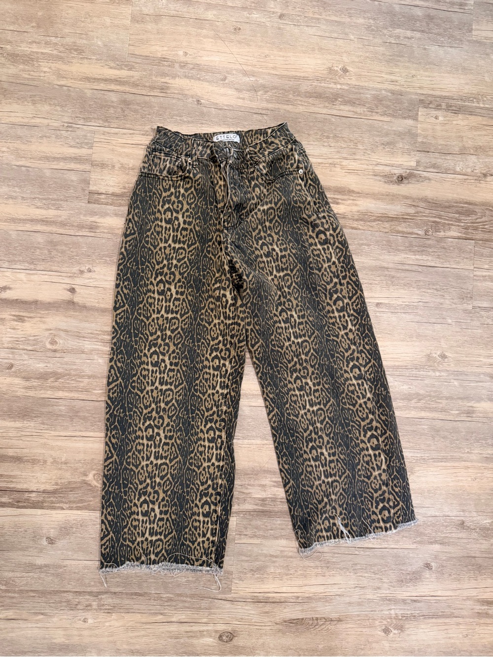 Amazon Leopard Print Wide-Leg Pants - Brown & Black